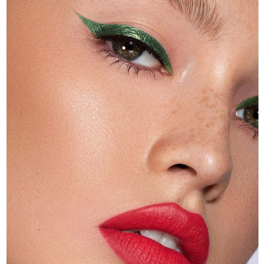 ta Glitter Liquid Eyeliner Shimmer Eye Liner Metallic Cosplay Eyeshadow Cosmetics for Women and Girls Pack of 1 (Green)