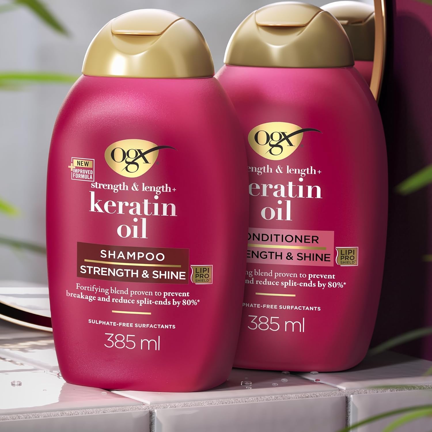 , Après-Shampooing Keratin Oil (Flacon De 385 Ml) – Soin Capillaire Fortifiant Pour Cheveux Cassants – Après-Shampooing Revitalisant À L'Huile De Kératine