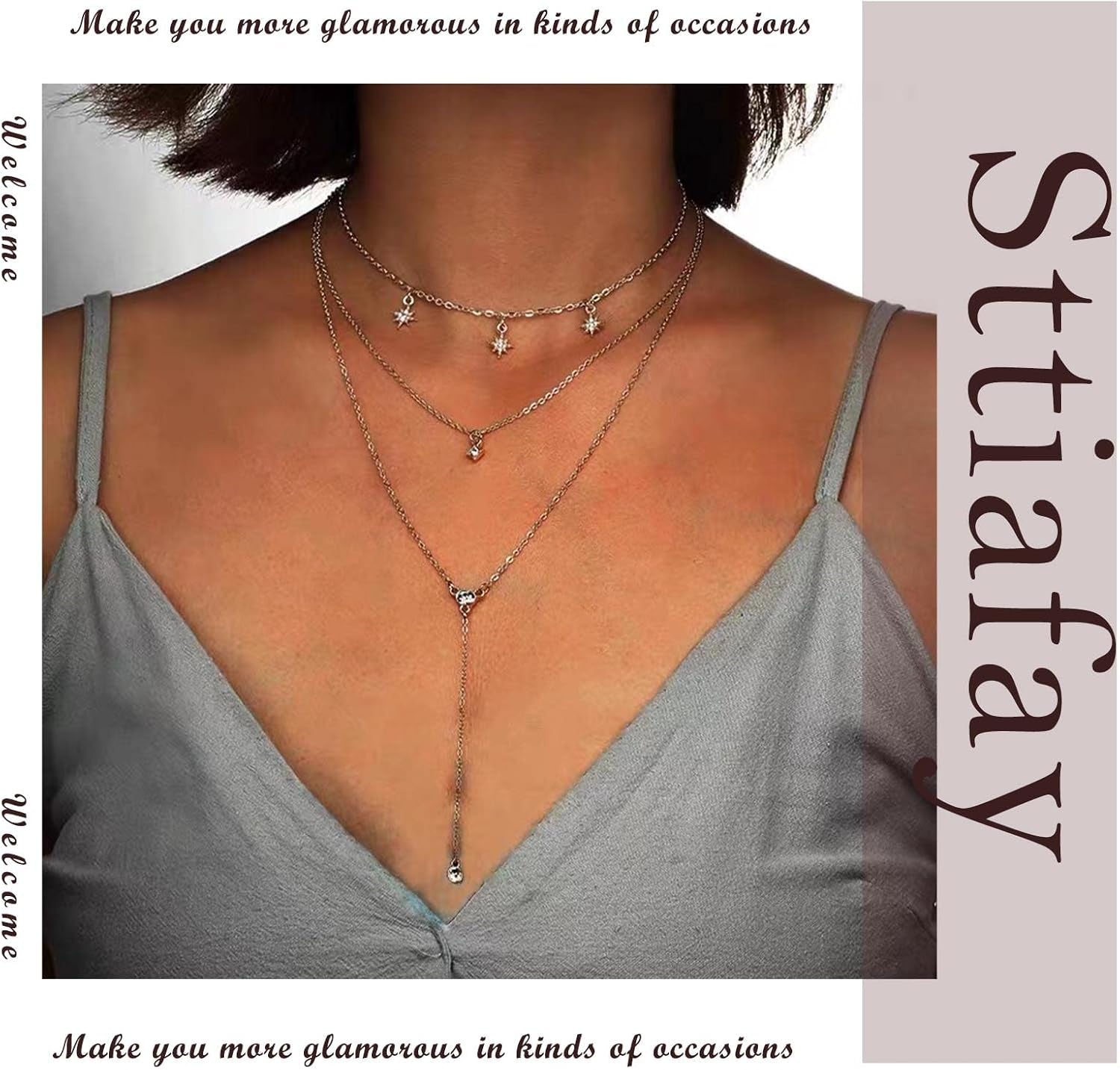 Collier Long Chaîne Lariat Collier En Forme De Y Avec Pendentif En Forme De Coeur Collier En Forme De Y Avec Pampilles Collier De Déclaration Bijoux Pour Femmes Filles
