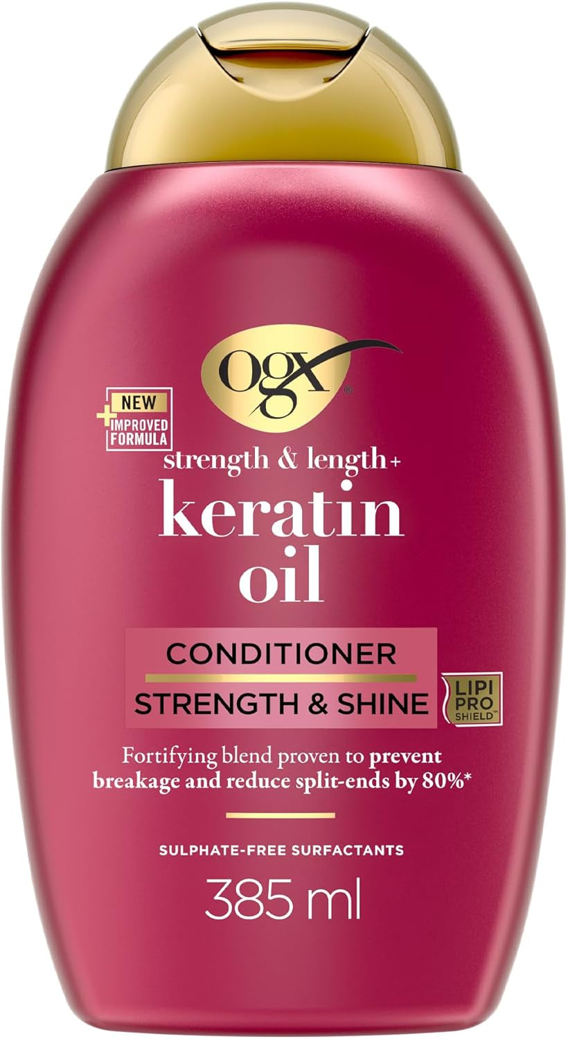 , Après-Shampooing Keratin Oil (Flacon De 385 Ml) – Soin Capillaire Fortifiant Pour Cheveux Cassants – Après-Shampooing Revitalisant À L'Huile De Kératine